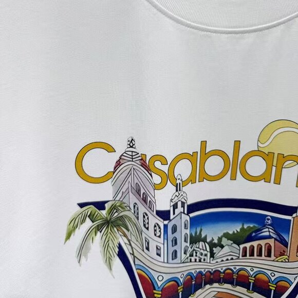 Casablanca White Short Sleeve Tee - Picture 3 of 5
